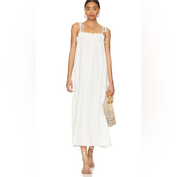 Show Me Your Mumu Angel Maxi Dress Size Small White Dress beach Bridal NWT - Picture 4 of 16